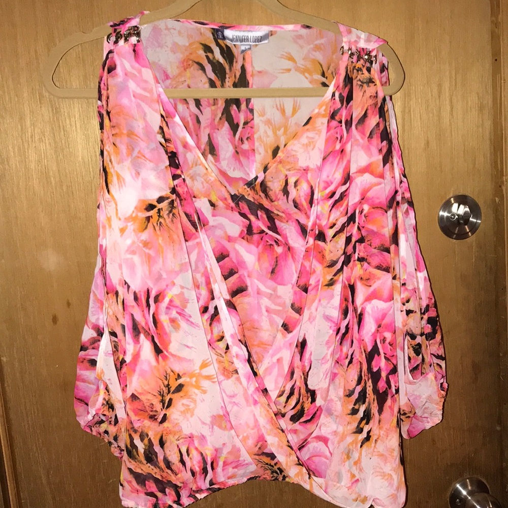 Chiffon blouse in floral print